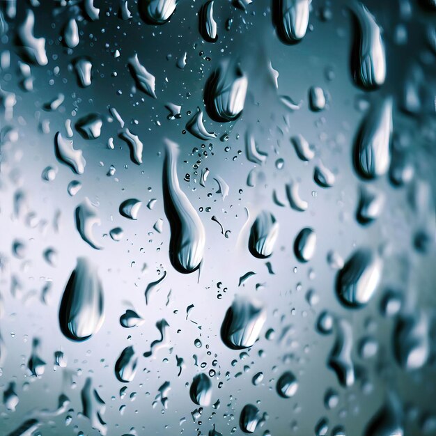 Las gotas de lluvia en la ventana