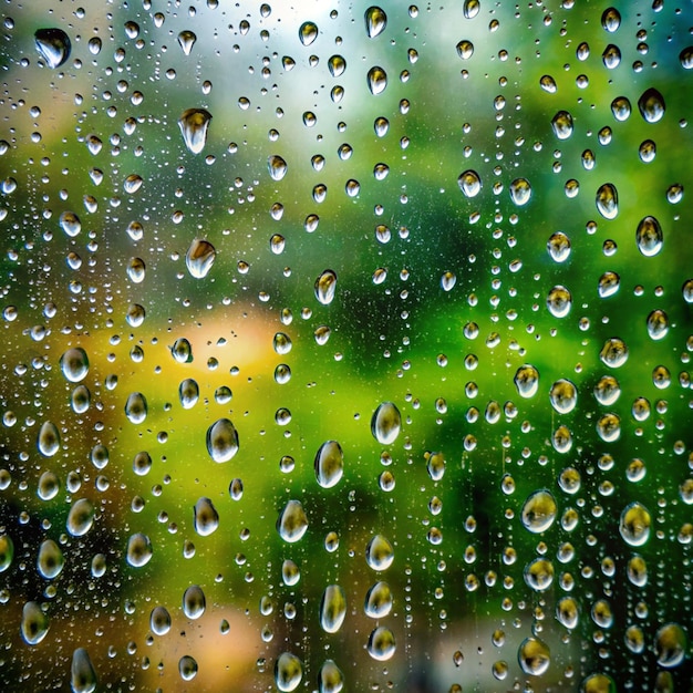 Foto las gotas de lluvia en la ventana