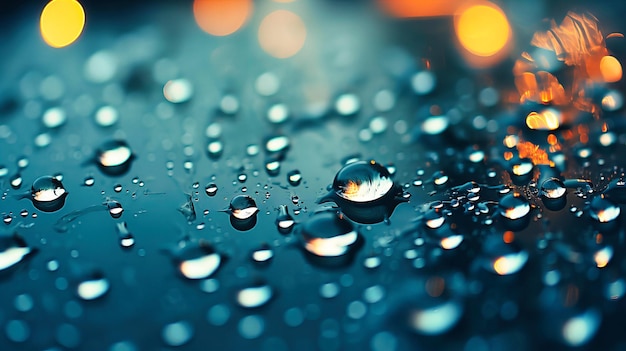 Gotas de lluvia en un vidrio de la ventana