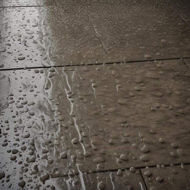 Foto gotas de lluvia una vista de cerca del movimiento de los líquidos