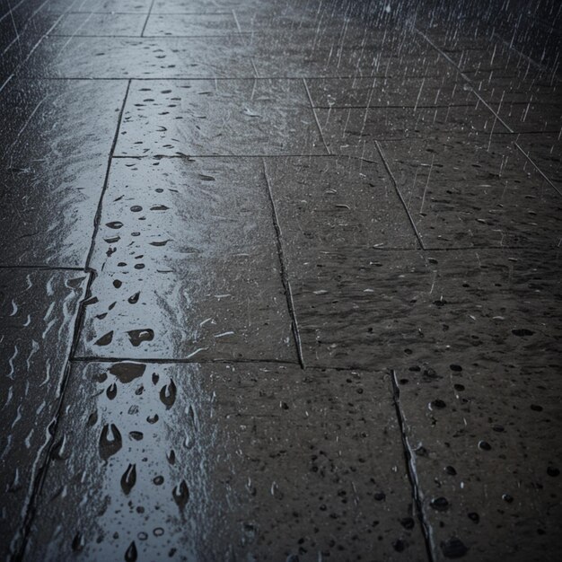 Foto gotas de lluvia una vista de cerca del movimiento de los líquidos