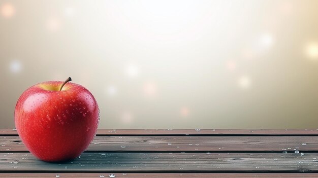 Foto gotas de manzana roja fresca