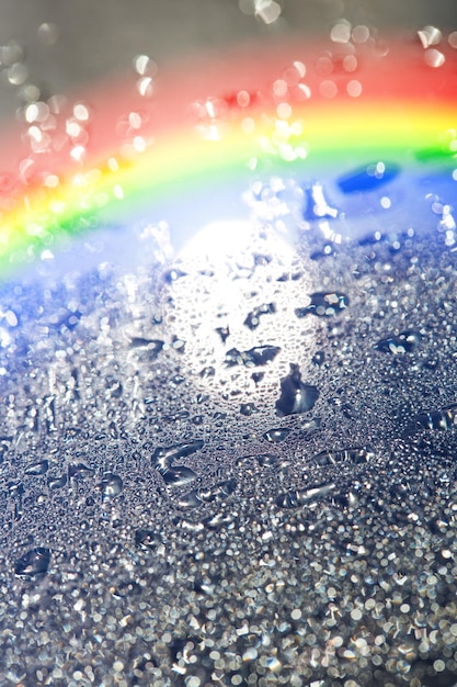 Foto gotas de rocío en el vidrio