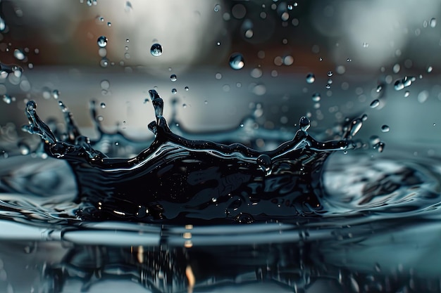 Gotas y salpicaduras de agua