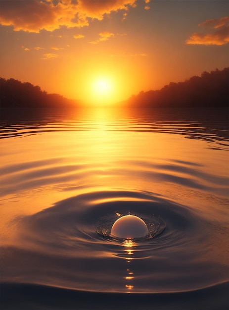 Foto gotas de sol en el agua