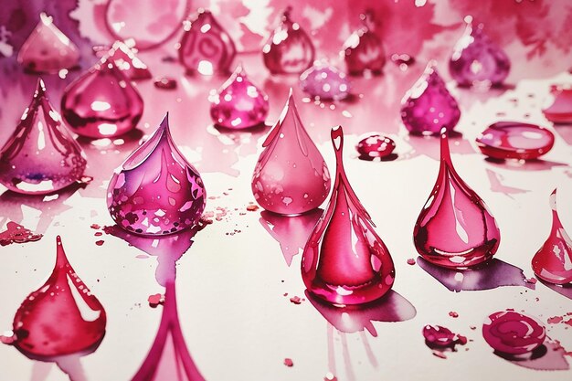 Foto gotas de textura de acuarela magenta