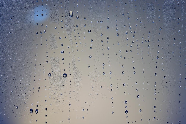 Gotas de vidrio fondo azul abstracto, fondo frío transparente salpicaduras de agua