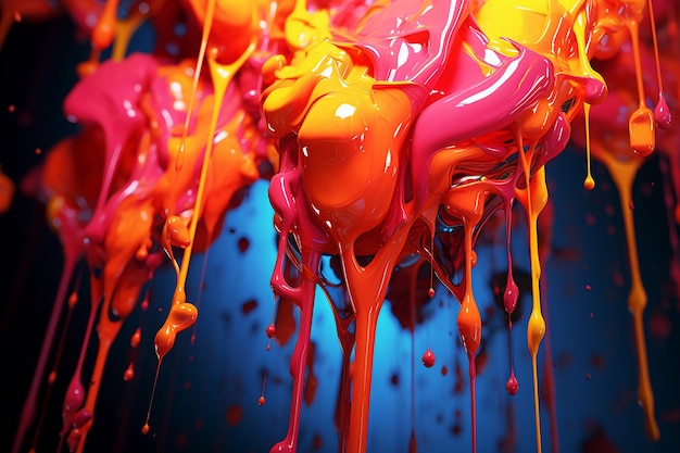 Foto goteo de color abstracto 3d