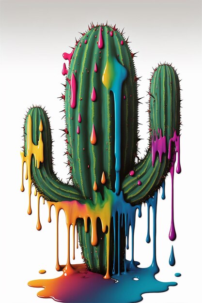 Goteo de pintura Cactus