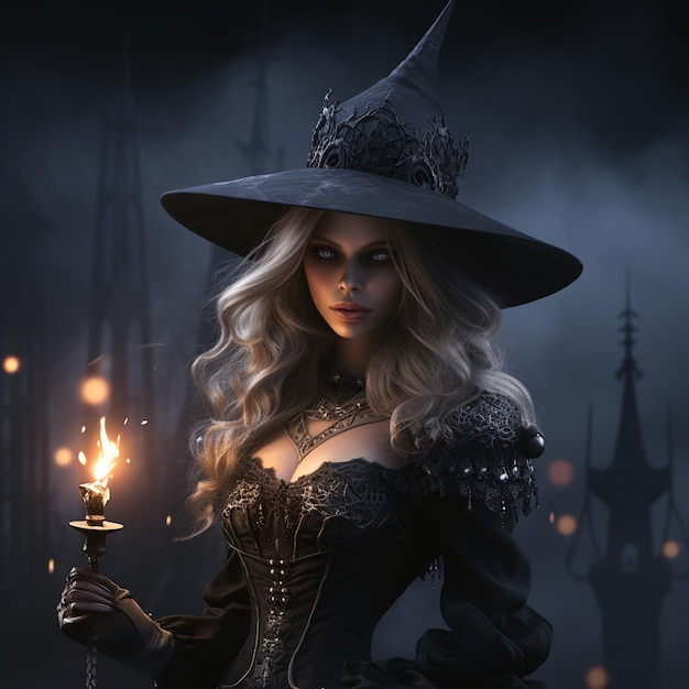 Gothic Fantasie-Frau-Hexe