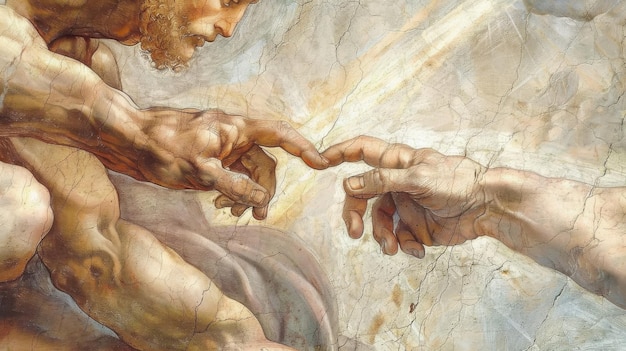 Gott gibt den Menschen eine helfende Hand