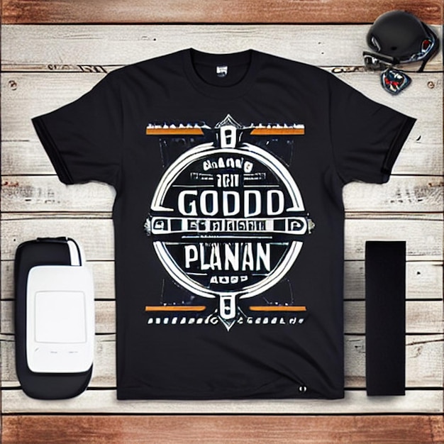 Foto gott hat einen plan typographie t-shirt-design