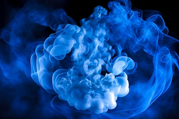 Gouache azul abstracto en agua IA generativa