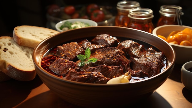 Foto goulash de carne de res indonesio estofado de carne de res asado receta tradicional comida tradicional