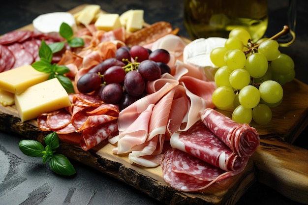 Foto gourmet-charcuterie-schreibtisch