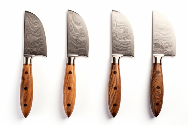 Gourmet-Chef-Messer-Set isoliert auf durchsichtigem Hintergrund