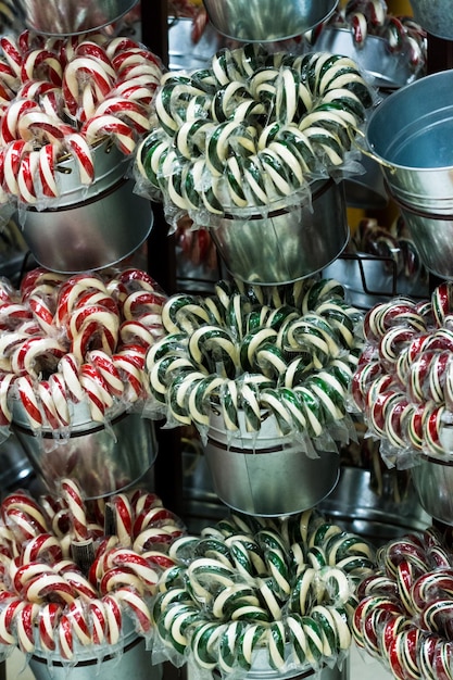 Gourmet-Hartbonbons für die Weihnachtsfeiertage.