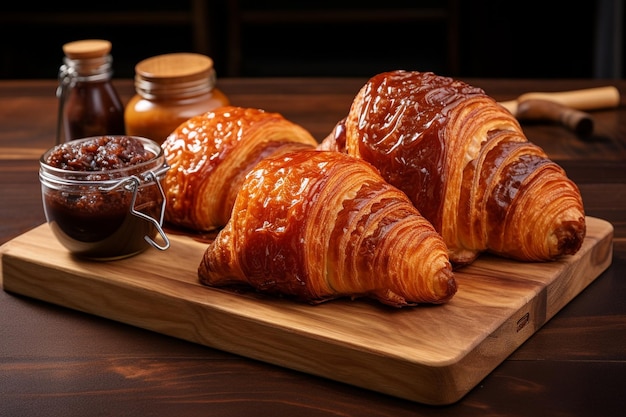 Gourmet Pain au Chocolat Assortimento de deliciosas pastelarias francesas