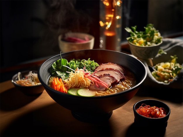 Gourmet Ramen Delight Maestría culinaria y deliciosos detalles