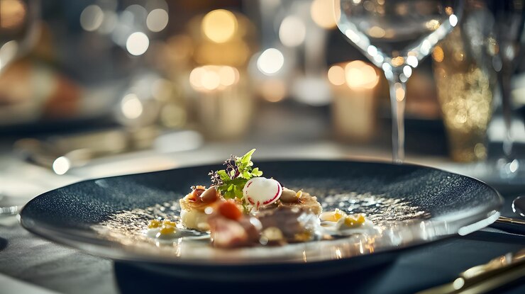 Foto gourmet-steak-gericht in einem eleganten restaurant