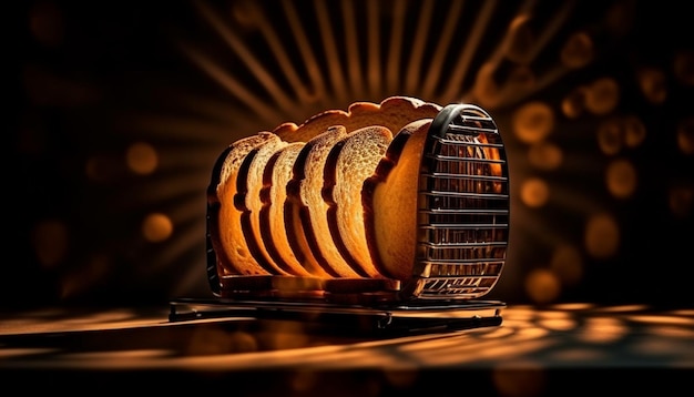 Foto gourmet-whisky in glänzender schüssel auf holz, erzeugt durch ki