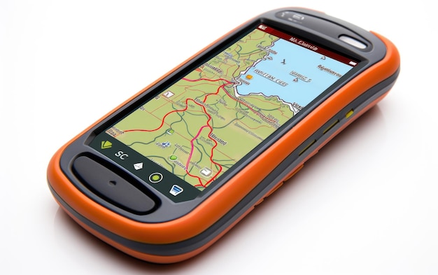 GPS de acampamento em fundo branco