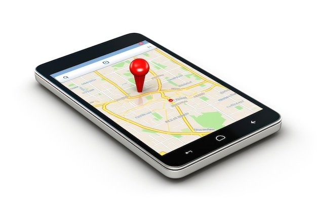 GPS-Navigationsgerät-Symbol auf weißem Hintergrund ar 32 v 52 Job-ID 745523e5ea5b4bdd96044d0e19736251
