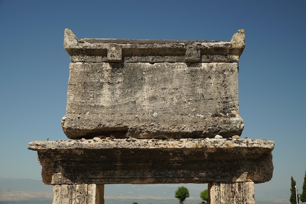 Grab in der antiken Stadt Hierapolis Pamukkale Denizli Turkiye