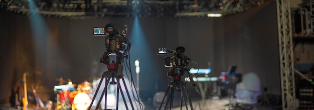 Grabando un concierto en la televisión