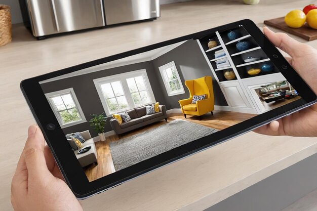 Foto graças à realidade aumentada, qualquer um pode agora visualizar qualquer produto nos seus espaços domésticos através do seu
