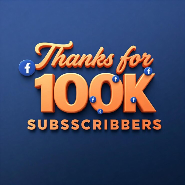 Foto gracias por los 100 mil suscriptores icono de renderización 3d