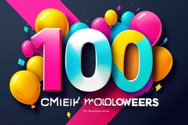Foto gracias 1000000 seguidores 1m seguidores celebración moderna
