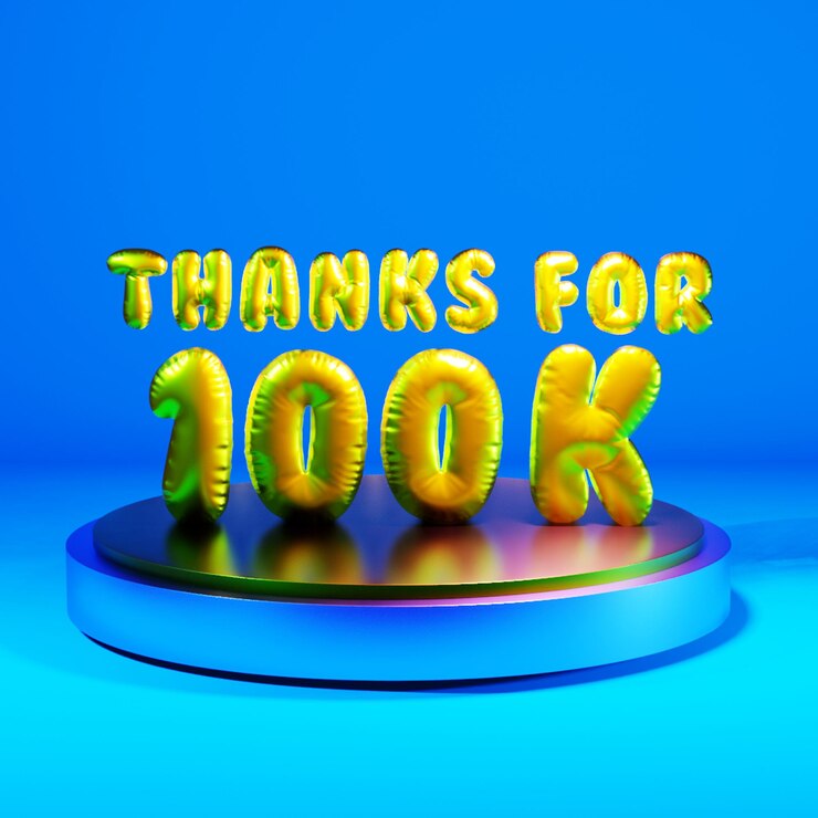 Foto gracias por 100k seguidor, suscriptor gracias por dar.