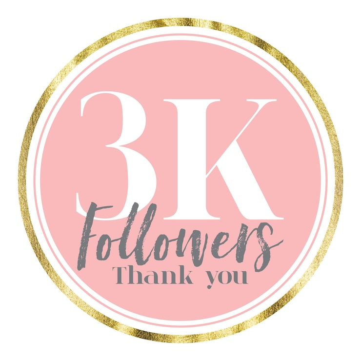 Foto gracias k seguidores banner de seguidores de redes sociales rosa y dorado