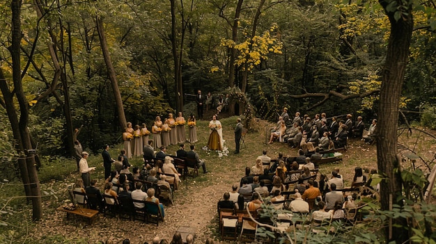 Graciosa escena del oficiante de la ceremonia