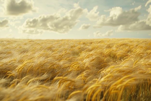 El gracioso balanceo de los campos de trigo en el viento