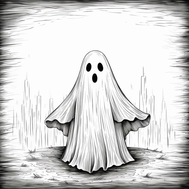 Foto el gracioso fantasma de halloween es un fantasma ingenioso