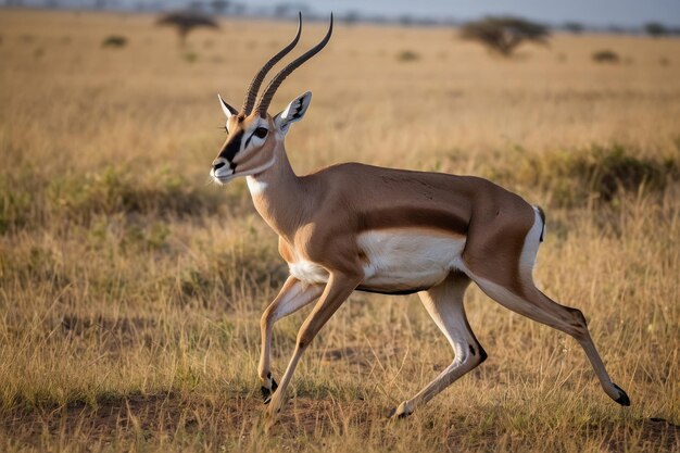 El gracioso Impala en medio de la sabana