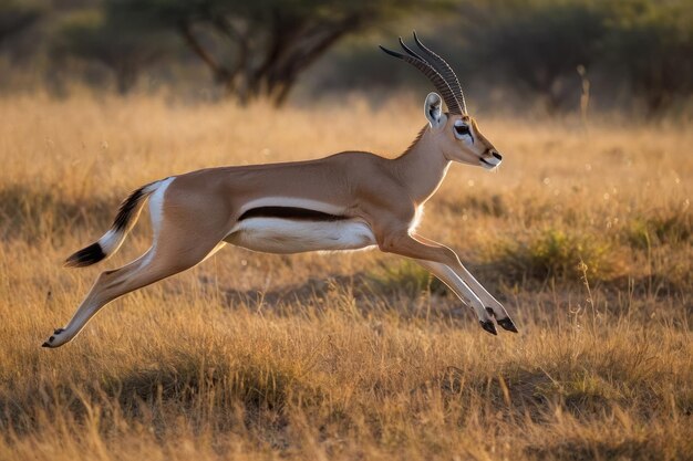 El gracioso Impala en medio de la sabana