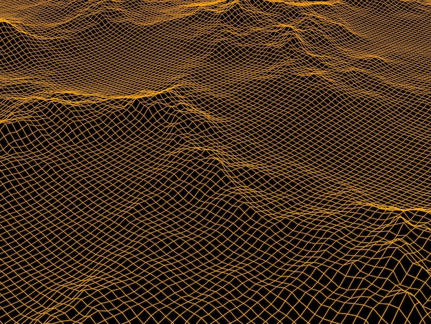 Grade 3d da montanha topográfica marrom