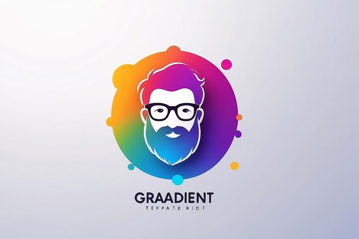 Foto gradient creative nerd-logo-vorlage