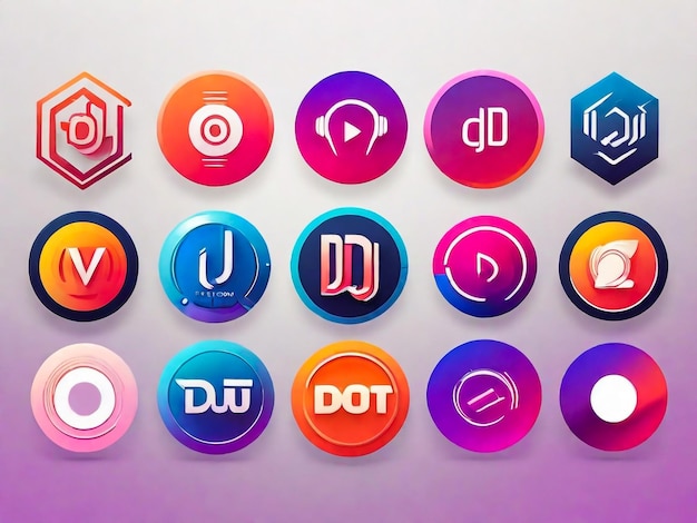 Gradient-DJ-Logo-Sammlung