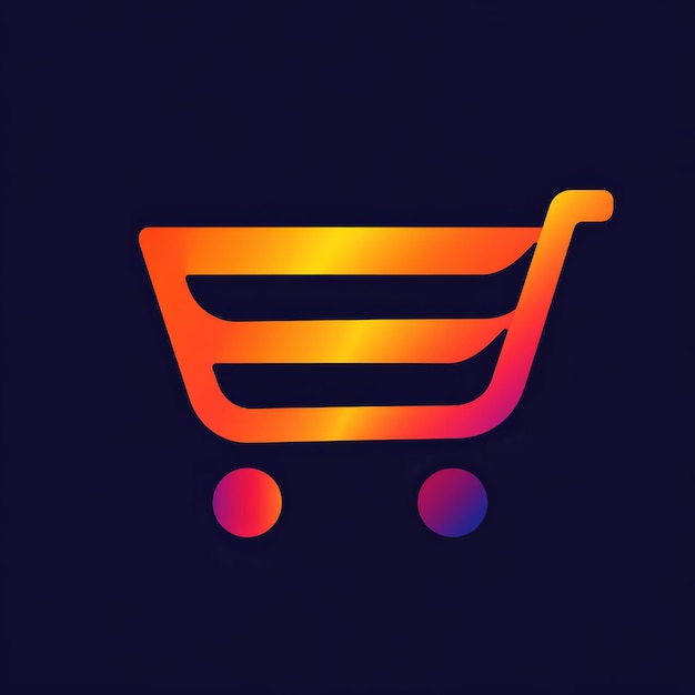 Gradient Icon del carrito de compras Comercio electrónico Compras en línea Venta al por menor Comprar ahora Añadir a la cesta
