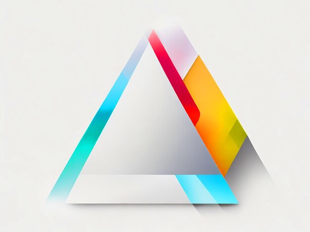 Gradient Morandi mehrfarbiges gleichseitiges Dreieckweißer Hintergrund