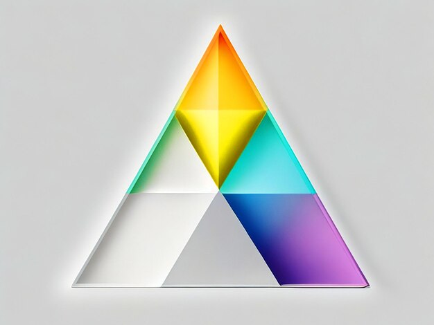 Foto gradient morandi mehrfarbiges gleichseitiges dreieckweißer hintergrund
