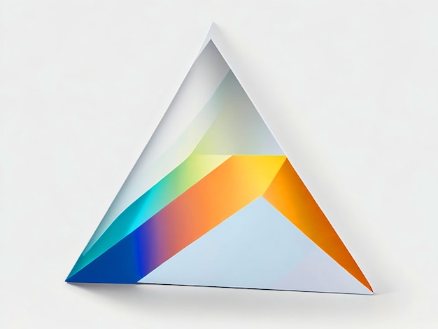 Gradient Morandi mehrfarbiges gleichseitiges Dreieckweißer Hintergrund