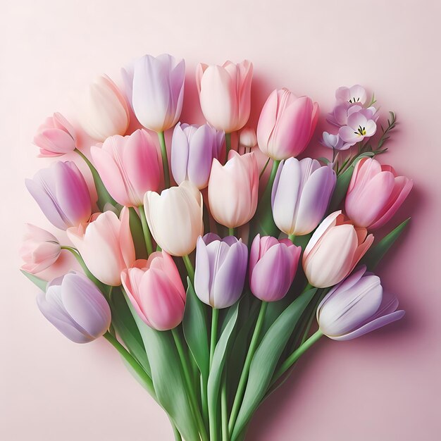 Gradient of Serenity Pastel Tulpen in den Farben von Rosa bis Lavendel