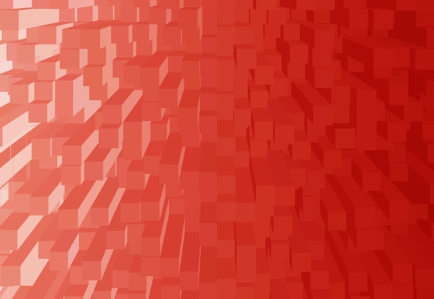 Gradient Red 3D-Würfel für abstrakten Hintergrund