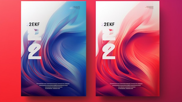 Gradient y2k Poster Vorlage realistisch detailliert