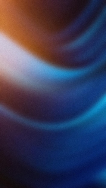 Un gradiente abstracto vertical con ondas fluidas de tonos naranja-marrón y azul con una textura granulada Ideal para fondos 4K y diseños creativos